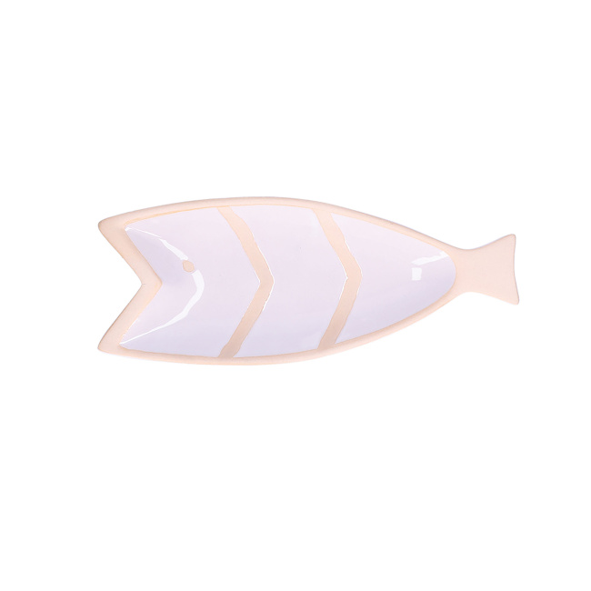 fish-shaped plate Pelagicoillogico 30x12,5cm white - 1