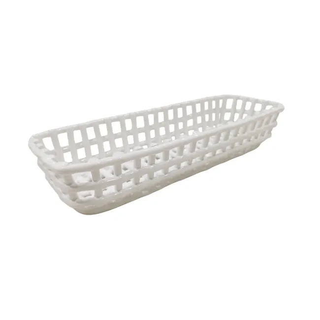 Koszyk Catturata 41x12cm prostokątny biały