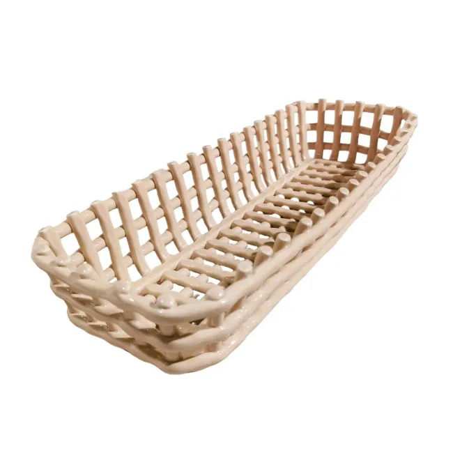 Kosz Catturata 41x12cm prostokątny beżowy