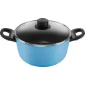 Garnek Caprera z pokrywką 24cm 4,75l niebieski
