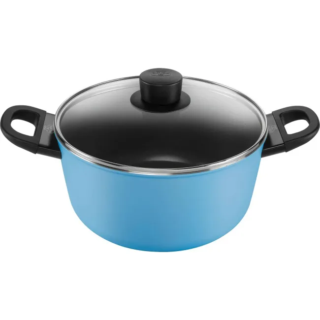 Garnek Caprera z pokrywką 24cm 4,75l niebieski