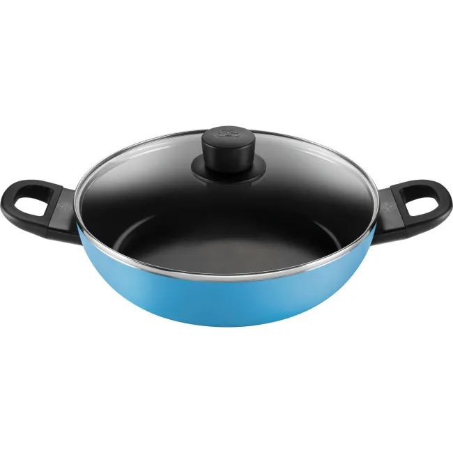Patelnia Caprera głęboka z pokrywką 28cm niebieska