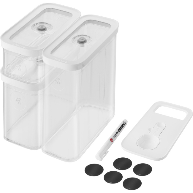 set of plastic containers Fresh&Save Cube M grey