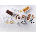 set of plastic containers Fresh & Save Cube S grey  - 4