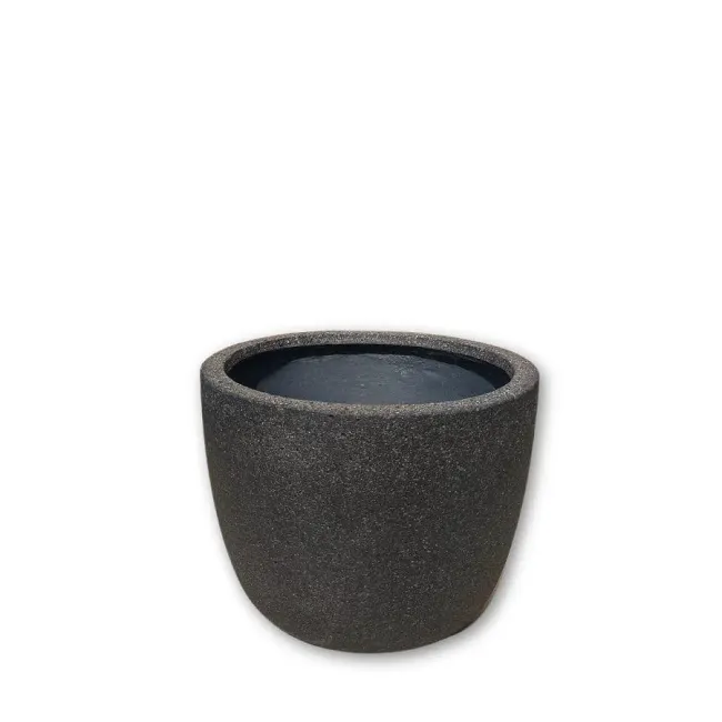 flowerpot Globe creastone 34,5x45cm size M black