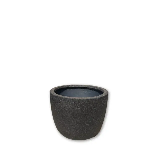 flowerpot Globe creastone 27x35,5cm size S black