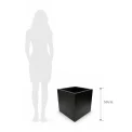 Flowerpot Cubic 50cm L sandstone anthracite - 2
