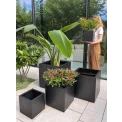 Flowerpot Cubic 20cm XS sandstone anthracite - 2