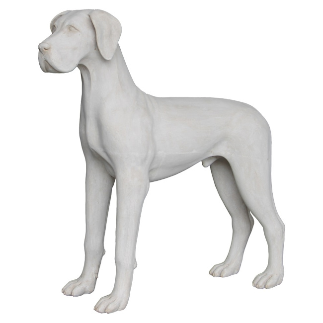 Figure dog 125x36x123cm Great Dane beige - 1