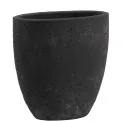 Donica High Oval 38x19x38cm rozmiar L black light cement