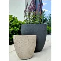 Donica High Oval 38x19x38cm rozmiar L black light cement - 4