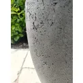 Donica High Oval 38x19x38cm rozmiar L black light cement - 3