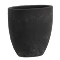Flowerpot High Oval 25x13x24,5cm rozmiar M black light cement
