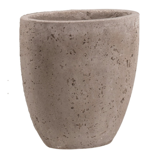 Flowerpot High Oval 38x19x38cm rozmiar L sand light cement