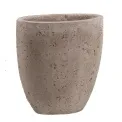 Flowerpot High Oval 25x13x24,5cm rozmiar M sand light cement - 1