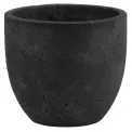Flowerpot Egg 40x35cm rozmiar L black light cement - 1