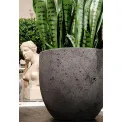 Flowerpot Egg 40x35cm rozmiar L black light cement - 2