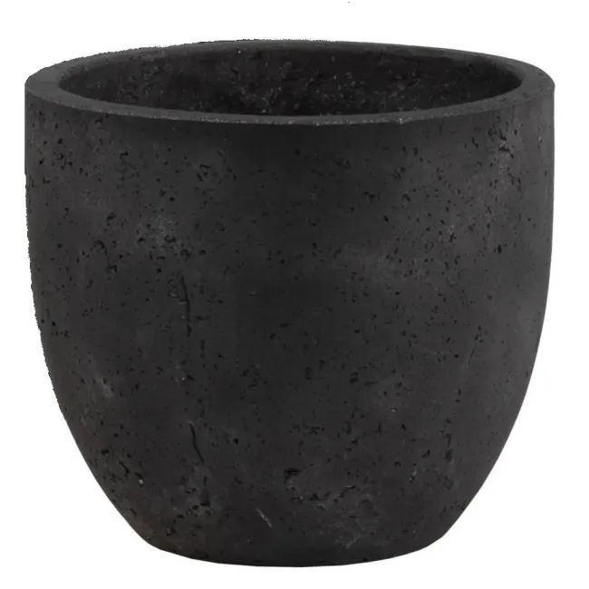 Flowerpot Egg 32x28cm rozmiar M black light cement - 1