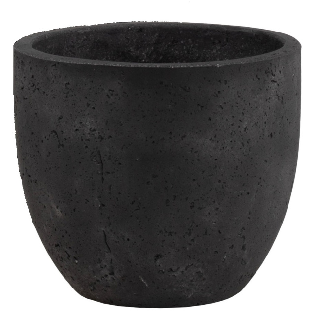 Flowerpot Egg 32x28cm rozmiar M black light cement