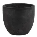 Flowerpot Egg 26x23cm rozmiar S black light cement