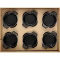 Komplet 6 garnków Mini Cocotte 250ml 10cm czarny - 2