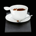 Multicup Cup with Saucer 400ml for Coffee/Tea + Spoon - 2