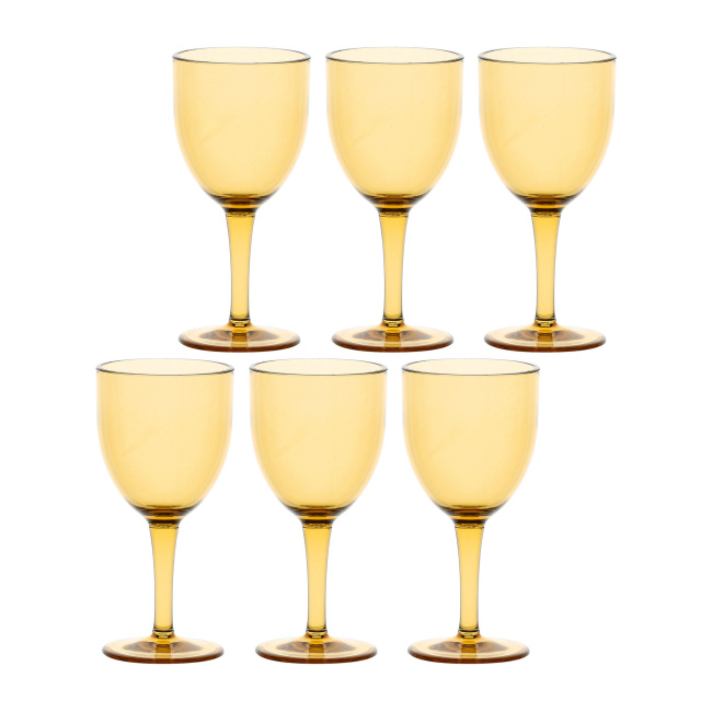 set of 6 wine glasses Fiaba 400ml, amber