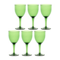 set of 6 wine glasses Fiaba 400ml, green - 1