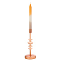 Set of 2 candles 24,6cm taper dip dye apricot - 5