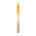 Set of 2 candles 24,6cm taper dip dye apricot - 8