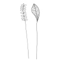 Set of 2 decorative wire leaves - 1