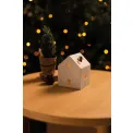 Lampion domek złoty komin 10,5cm - 2