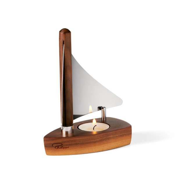 Candle holder Kogge with moving sail