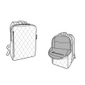 Backpack CLASSIC BACKPACK M, rhombus olive - 8