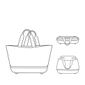 Bag Shoppingbasket 22l dots white - 11