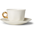 Cup with saucer Sculpture 220ml for coffee off white - 11