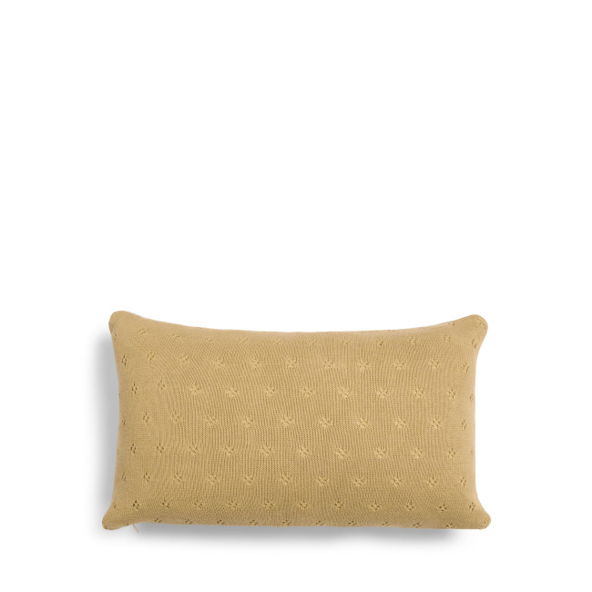 cushion Knited Ajour 30x50cm fern yellow