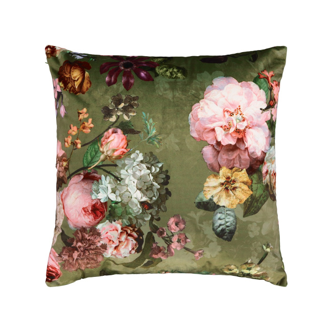 cushion Fleur 50x50cm square moss