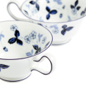 Set of 2 cups saucers with Wild Strawberry 177ml for tea Ink Blue - 7