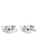 Set of 2 cups saucers with Wild Strawberry 177ml for tea Ink Blue - 6