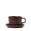 Cup wth saucer Moments 200ml do kawy earth brown