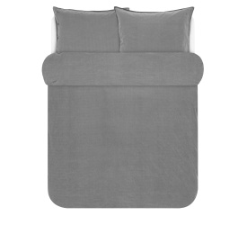 Komplet pościeli Senja 240x220 + 2/60x70 cm stone w drobną jodełkę
