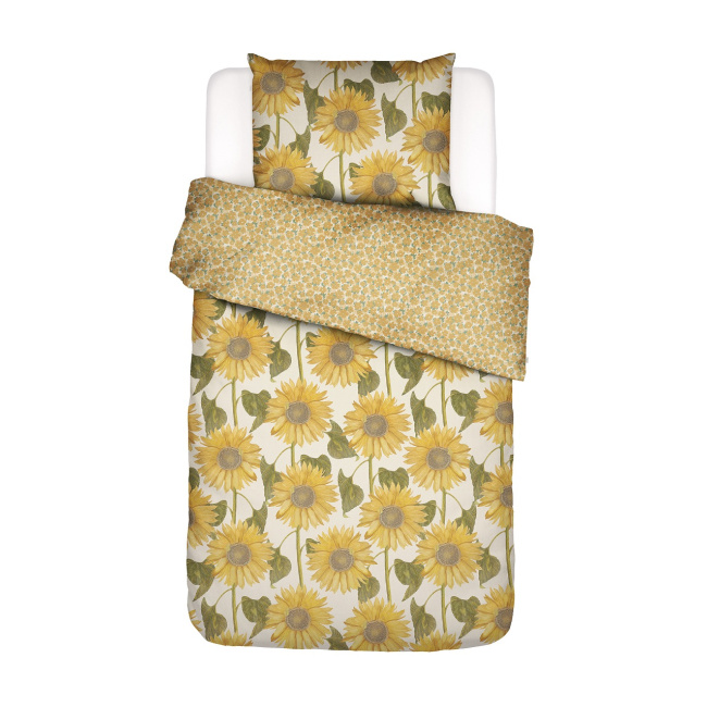 bedding Yule 155x220cm with pillowcase 80x80cm vanilla sunflowers