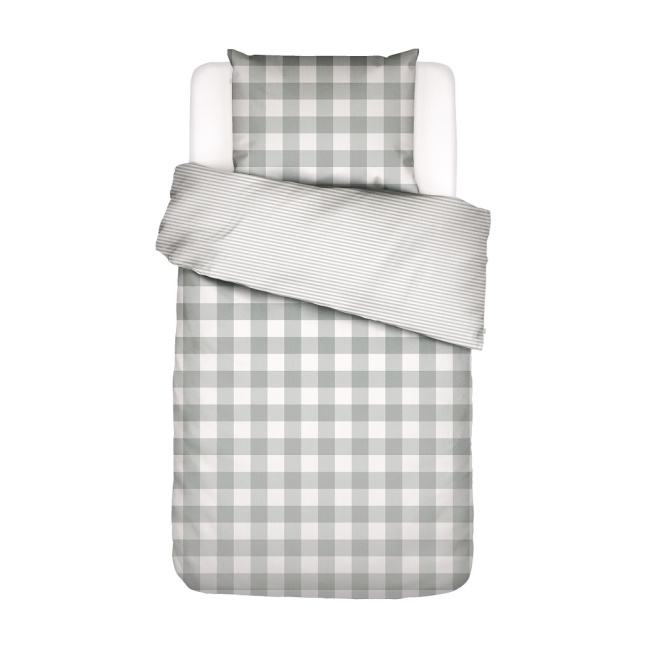 bedding Chess 135x200cm with pillowcase 80x80cm pale green