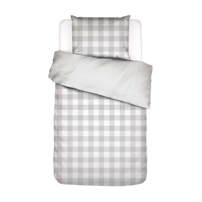 bedding Chess 135x200cm with pillowcase 80x80cm grey - 1