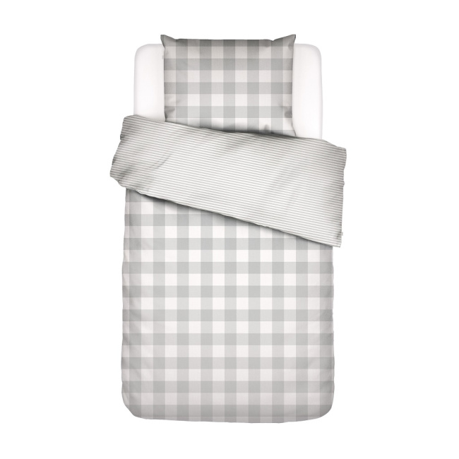 bedding Chess 140x220cm with pillowcase 60x70cm grey