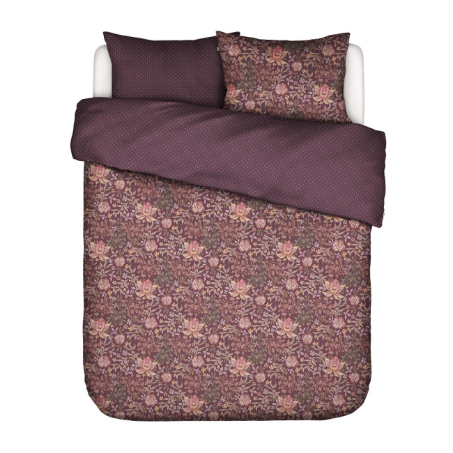 Bedding Ophelia 200x220cm with 2 pillowcases 60x70cm plum