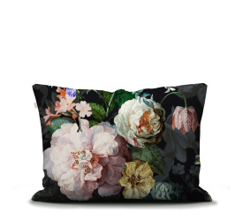 Poszewka na poduszkę Fleur Festive 60x70cm kwiecista czarna