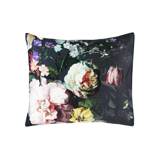 pillowcase Fleur 60x70cm navy blue - 1