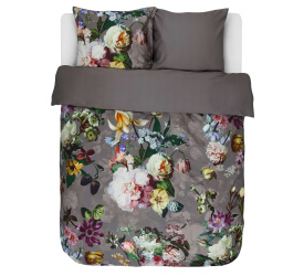 Pościel Fleur 200x220cm z 2 poszewkami na poduszki 60x70cm ciemnoszary